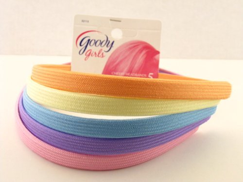 0700371147907 - GOODY GIRLS CHERRY FABRIC HEAD BANDS - 5 PK (PASTEL COLORS)