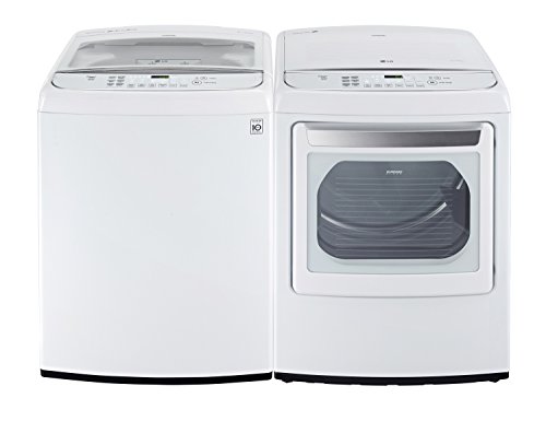 0700381985711 - LG POWER PAIR SPECIAL-MEGA CAPACITY HIGH EFFICIENCY TOP LOAD LAUNDRY SYSTEM WITH INNOVATIVE EASY LOAD DRYER*PURE WHITE*WT1801HWA_DLEY1701WE)
