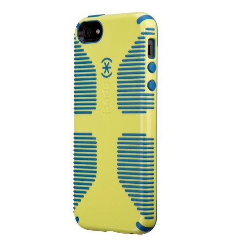 0700425567668 - SPECK PRODUCTS CANDYSHELL GRIP CASE FOR IPHONE 5 / 5S LEMONGRASS YELLOW AND HARBOR BLUE (BULK PACKAGING)