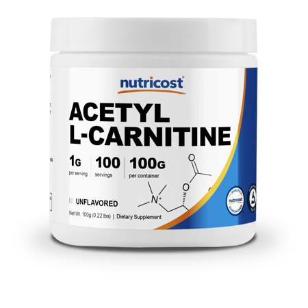 0700425812164 - NUTRICOST ACETYL L-CARNITINE (ALCAR) 100 GMS - 100 SERVINGS - 1000MG PER SERVING - HIGHEST QUALITY PURE ACETYL L-CARNITINE POWDER - COGNITIVE ENHANCER - BOOST YOUR BRAIN POWER
