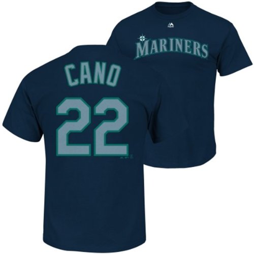 0700465837394 - MLB ROBINSON CANO SEATTLE MARINERS #22 MEN'S PLAYER NAME & NUMBER T-SHIRT (2XL)