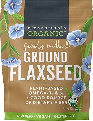 0700465936981 - VIVA NATURALS - THE BEST ORGANIC GROUND FLAX SEED, PROPRIETARY COLD-MILLED TECHNOLOGY, 30 OZ