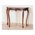 0700493387502 - CARVED WOOD SCALLOPED WALL TABLE