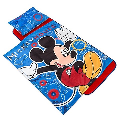 0700516617210 - DISNEY DELUXE MICKEY MOUSE COGS NAP MAT WITH COMFORTABLE CUSHIONED MEMORY FOAM MAT PERFECT FOR DAYCARE, PLAY DATES, OR SLEEPOVERS, BEST FOR AGES 1 YEAR AND UP