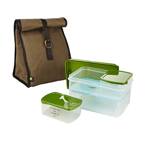 0700522140238 - FIT & FRESH CLASSIC INSULATED LUNCH BAG KIT WITH REUSABLE CONTAINERS