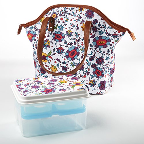 0700522162568 - DAVENPORT INSULATED BAG KIT WITH LUNCH ON THE GO (MULTI VINE FLORAL)