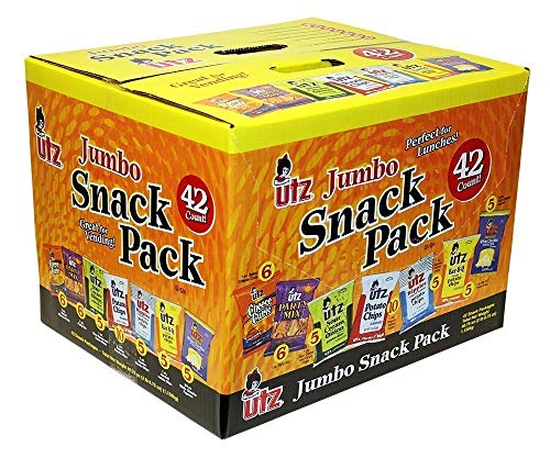 0700538203200 - UTZ SNACK VARIETY PACK (PACK OF 42) INDIVIDUAL SNACKS, INCLUDES POTATO CHIPS, CHEESE CURLS, POPCORN, AND PARTY MIX, CRUNCHY TRAVEL SNACKS FOR LUNCHES, VENDING MACHINES, AND ENJOYING ON THE GO