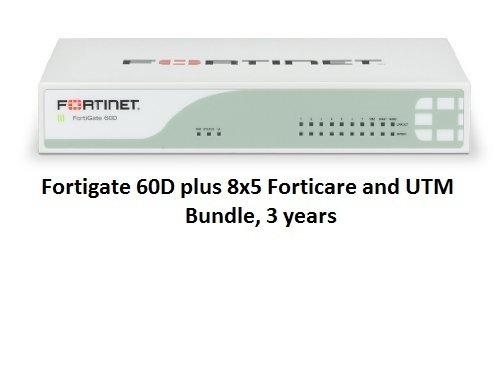 0700580845465 - FORTINET FORTIGATE-60D SECURITY APPLIANCE BUNDLE WITH 3 YEARS 8X5 FORTICARE AND FORTIGUARD FG-60D-BDL-900-36