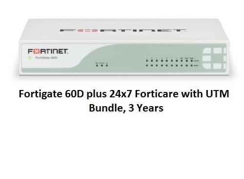 0700580845496 - FORTINET FORTIGATE-60D SECURITY APPLIANCE BUNDLE WITH 3 YEARS 24X7 FORTICARE AND FORTIGUARD FG-60D-BDL-950-36