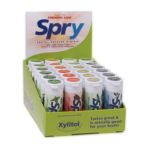 0700596200807 - SPRY XYLITOL SUGARFREE CHEWING GUM TUBE DISPLAY ASSORTED FLAVORS WITH GREEN TEA