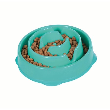 0700603510066 - OUTWARD HOUND KYJEN 51006 FUN FEEDER SLOW FEED INTERACTIVE BLOAT STOP DOG BOWL, SMALL, TEAL