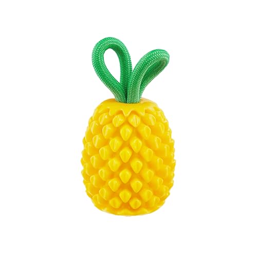 0700603714921 - OUTWARD HOUND PLANET DOG DENTAL PINEAPPLE DENTAL CHEW TOY AND INTERACTIVE TREAT STUFFER DURABLE DOG TOY STUFFABLE DOG TOY, YELLOW
