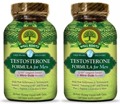 0700604911619 - WELL ROOTS TESTOSTERONE FORMULA SUPPLEMENT FOR MEN 30 FAST ACTING LIQUID SOFTGELS (TWO BOTTLES EACH OF 30 SOFTGELS)
