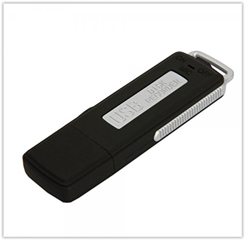 0700617297403 - DIGITAL VOICE RECORDER USB FLASH DRIVE 8GB KEYCHAINS UR-08 BLACK