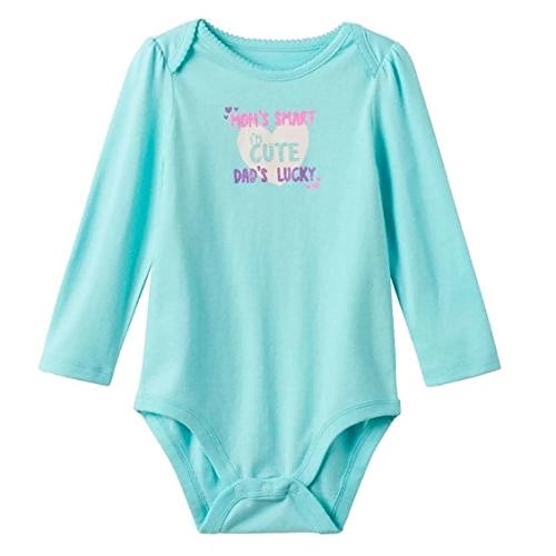 0700645636274 - MOM'S SMART I'M CUTE DAD'S LUCKY BODYSUIT 9 MONTHS JUMPING BEANS BABY GIRL