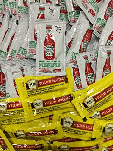 0700667855721 - HEINZ CONDIMENT PACKETS KETCHUP AND MUSTARD, 200 TOTAL (100 EACH FLAVOR)