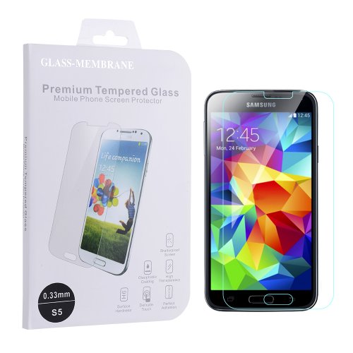0700686513572 - EASYACC SAMSUNG GALAXY S5 TEMPERED GLASS SCREEN PROTECTOR INVISIBLE SHIELD FILM GUARD COVER FOR SAMSUNG GALAXY S5 I9600 (ANTI-SHARP SCRATCH, CRYSTAL CLEAR, HD, BUBBLE FREE, HIGH 9H HARDNESS)