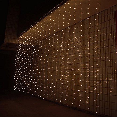 0700697081664 - AGPTEK® 3M X 3M 300 LED LINKABLE DESIGN FAIRY STRING CURTAINS LIGHT IDEAL FOR INDOOR OUTDOOR HOME GARDEN CHRISTMAS PARTY WEDDING - WARM WHITE