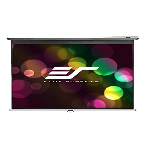 0070071267954 - ELITE SCREENS MANUAL, 100-INCH 16:9, PULL DOWN PROJECTION MANUAL PROJECTOR SCREEN WITH AUTO LOCK, M100XWH