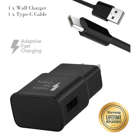 0700735322605 - SPRINT SAMSUNG GALAXY S9 CHARGER FAST CHARGER TYPE C CABLE KIT BY IXIR - (WALL CHARGER + USB C CABLE) FOR SAMSUNG GALAXY S9 S8 NOTE 8, PIXEL, LG V30 G6 G5, MACBOOK PRO
