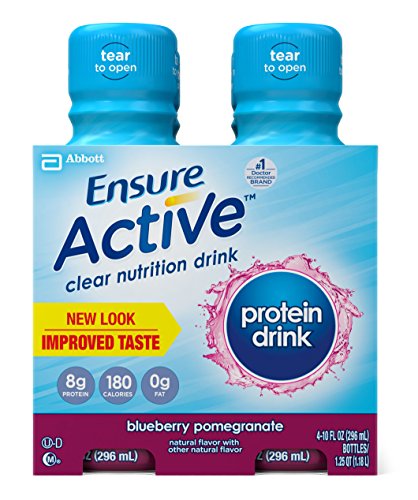 0070074565002 - ENSURE ACTIVE PROTEIN CLEAR NUTRITION DRINK, BLUEBERRY POMEGRANATE, 10-OUNCE, 4 COUNT (PACK OF 3) (PACKAGING MAY VARY)