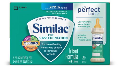 0070074629902 - SIMILAC FOR SUPPLEMENTATION INFANT FORMULA WITH IRON, READY-TO-FEED BOTTLES, 2 OUNCE, 8 COUNT (PACK OF 6)