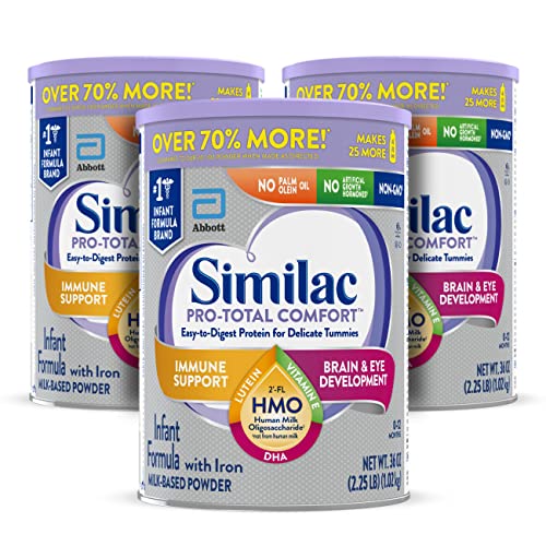 0070074667966 - SIMILAC PRO-TOTAL COMFORT NON-GMO WITH 2-FL HMO INFANT FORMULA WITH IRON, EASY-TO-DIGEST, GENTLE FORMULA, FOR IMMUNE SUPPORT, BABY FORMULA 36 OZ, 3 COUNT