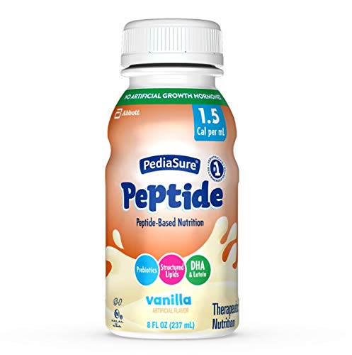 0070074674179 - PEDIASURE PEPTIDE 1.5 CAL, 24 COUNT, COMPLETE, BALANCED NUTRITION FOR KIDS WITH GI CONDITIONS, PEPTIDE-BASED FORMULA, 10G PROTEIN AND PREBIOTICS, FOR ORAL OR TUBE FEEDING, VANILLA, 8-FL-OZ BOTTLE
