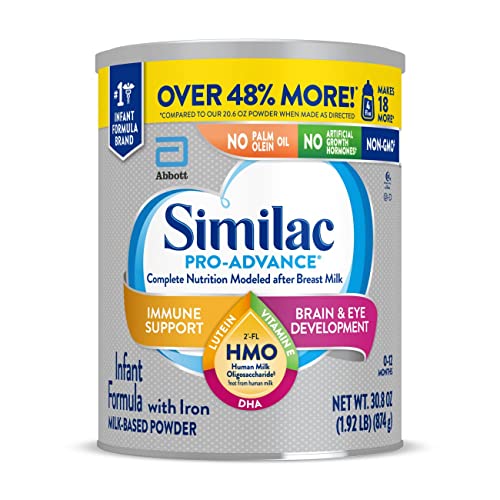 0070074679297 - SIMILAC PRO-ADVANCE INFANT FORMULA WITH IRON, 6 COUNT, WITH 2’-FL HMO FOR IMMUNE SUPPORT, NON-GMO, BABY FORMULA POWDER, 30.8-OUNCE CAN