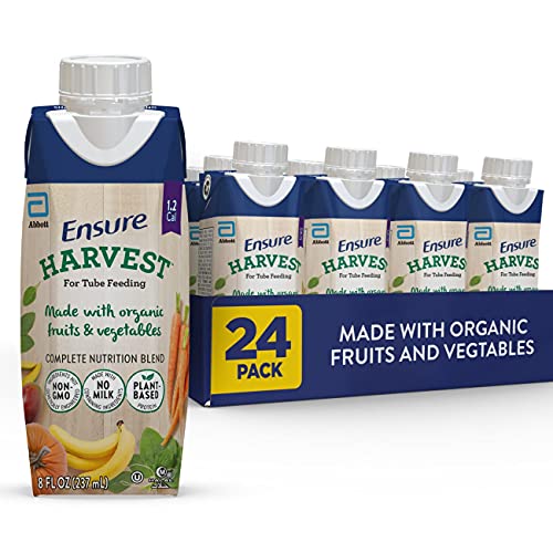 0070074679648 - ENSURE HARVEST FOR TUBE FEEDING, COMPLETE NUTRITION BLEND WITH REAL-FOOD INGREDIENTS, MADE WITH ORGANIC FRUITS & VEGETABLES, PLANT-BASED PROTEIN, RECLOSABLE CARTON, 8 FL OZ, 24 COUNT