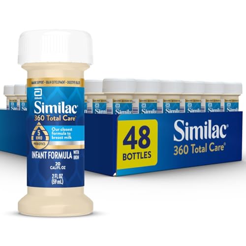 0070074681351 - SIMILAC 360 TOTAL CARE INFANT FORMULA, WITH 5 HMO PREBIOTICS, OUR CLOSEST FORMULA TO BREAST MILK, NON-GMO, BABY FORMULA, READY-TO-FEED, 2-FL-OZ BOTTLE (CASE OF 48)