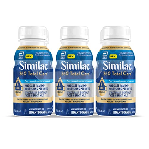0070074681399 - SIMILAC 360 TOTAL CARE INFANT FORMULA, WITH 5 HMO PREBIOTICS, OUR CLOSEST FORMULA TO BREAST MILK, NON-GMO, BABY FORMULA, READY-TO-FEED, 8-FL-OZ BOTTLE (CASE OF 6)