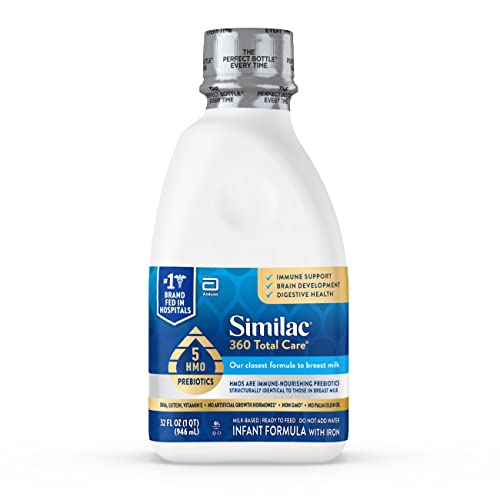 0070074681450 - SIMILAC 360 TOTAL CARE INFANT FORMULA WITH 5 HMO PREBIOTICS, OUR CLOSEST FORMULA TO BREAST MILK, NON-GMO, BABY FORMULA, READY-TO-FEED 32-FL-OZ BOTTLE (CASE OF 6)