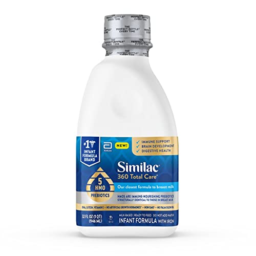0070074681467 - SIMILAC 360 TOTAL CARE INFANT FORMULA WITH 5 HMO PREBIOTICS, OUR CLOSEST FORMULA TO BREAST MILK, NON-GMO, BABY FORMULA, READY-TO-FEED 32-FL-OZ BOTTLE