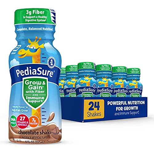 0070074683003 - PEDIASURE GROW & GAIN WITH FIBER, KIDS’ NUTRITIONAL SHAKE, WITH PROTEIN, DHA, AND VITAMINS & MINERALS, CHOCOLATE, 8 FL OZ, 24-COUNT