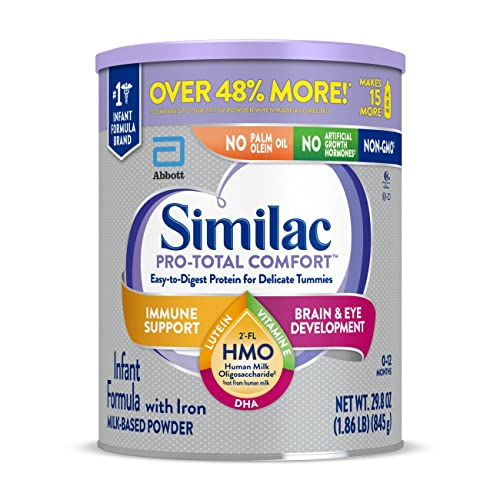 0070074685014 - SIMILAC PRO-TOTAL COMFORT INFANT FORMULA WITH IRON, 6 COUNT, GENTLE, EASY TO DIGEST FORMULA, WITH 2’-FL HMO FOR IMMUNE SUPPORT, NON-GMO, BABY FORMULA POWDER, 29.8-OUNCE CAN