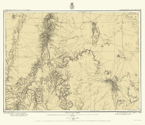 0700751545927 - HISTORICAL TOPOGRAPHIC MAPS - NEW MEXICO (CENTRAL) (NM) BY G.M. WHEELER 1877 - GLOSSY SATIN PAPER