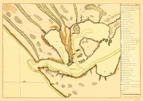 0700751589532 - OLD INTERNATIONAL MAPS - PLAN OF THE RIO GRANDE EL SAN PEDRO BRAZIL BY PEDRO GARZIA 1760 - MATTE ART PAPER