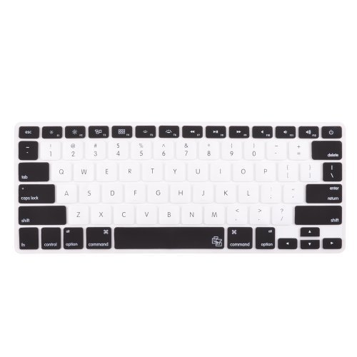 0700953656582 - CASE STAR ® BLACK AND WHITE COLOR QUALITY KEYBOARD SILICONE COVER SKIN FOR 13 15 RETINA MACBOOK PRO ALUMINUM UNIBODY (BLACK KEYS, WITHOUT DVD ROM, 13.3 .15.4-INCH DIAGONAL SCREEN)