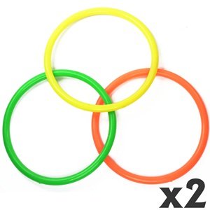 0700953666055 - COSMOS 6 PCS LARGE SIZE PLASTIC TOSS RINGS FOR SPEED AND AGILITY PRACTICE GAMES