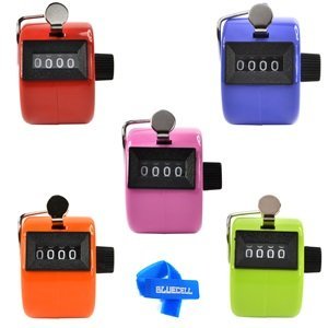 0700953667571 - BLUECELL ASSORTED COLOR HANDHELD TALLY COUNTER 4 DIGIT DISPLAY FOR LAP/SPORT/COACH/SCHOOL/EVENT (PACK OF 5)