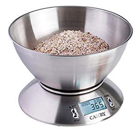 0700953844507 - CAMRY DIGITAL KITCHEN SCALE FOOD SCALE MIXING BOWL 2.15L WITH ROOM TEMPERATURE A