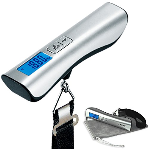 0700953844958 - CAMRY LUGGAGE SCALE 110 LBS CAPACITY LARGE AND BLUE BACKLIGHT LCD DISPLAY NEW ARRIVAL, SILVER, ONE SIZE
