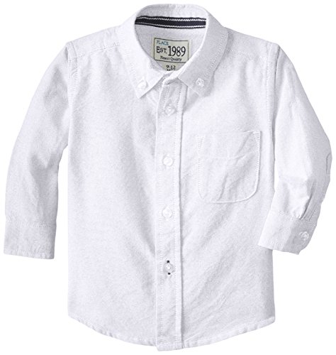0700953893437 - THE CHILDREN'S PLACE BABY BOYS' DRESS SHIRT, WHITE, 18-24 MONTHS