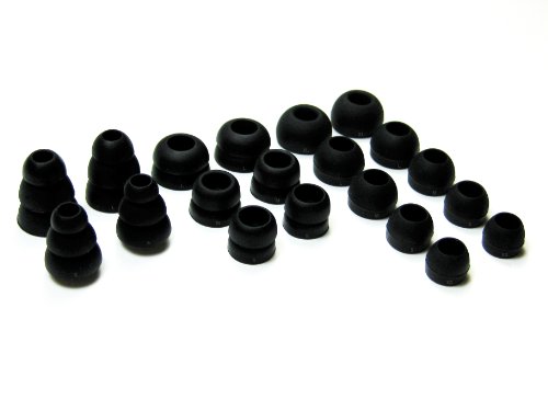 0700987693157 - 20PCS ERGONOMIC FIT KIT (DF-TF-5SZ) FOR MUNITIO NINES 9MM TACTICAL, BILLETS 9MM WITH IN-LINE MIC, AND SV MOBILE PERFORMANCE IN EAR EAPHONES HEADSETS- REPLACEMENT EARTIPS EARBUDS EARGELS