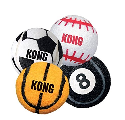 0701002696955 - KONG 3-PACK SPORT BALLS DOG TOY, SMALL, ASSORTED