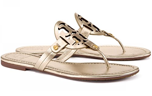 0701098626607 - TORY BURCH MILLER GOLD LEATHER SHOES SIZE 7
