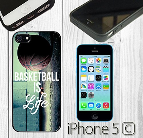 0701160591499 - BASKETBALL BALLER LIFE QUOTE CUSTOM MADE CASE/COVER/SKIN FOR IPHONE 5C - BLACK - RUBBER CASE ( SHIP FROM CA)
