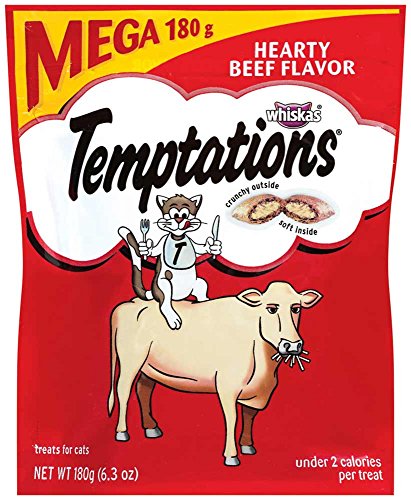 0701233717344 - TEMPTATIONS CLASSIC TREATS FOR CATS HEARTY BEEF FLAVOR 6.3 OUNCES (PACK OF 10)