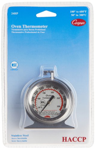 0070131002419 - COOPER-ATKINS 24HP-01-1 STAINLESS STEEL BI-METAL OVEN THERMOMETER, 100 TO 600 DEGREES F TEMPERATURE RANGE